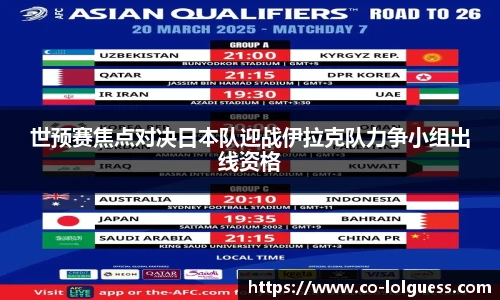 世预赛焦点对决日本队迎战伊拉克队力争小组出线资格